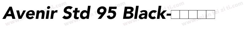 Avenir Std 95 Black字体转换